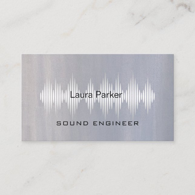 Carte De Visite Music Studio Professional Sound Engineer Minimal B (Devant)