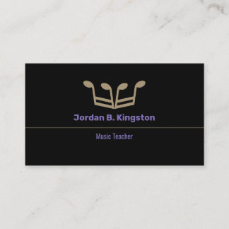 Carte De Visite Music Teacher Crown
