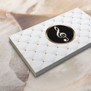 Carte De Visite Music Teacher Gold Clef Logo Luxury Quilts