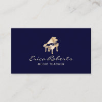 Music Teacher Marine & Gold Piano Musical