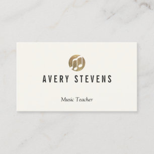 Carte De Visite Music Teacher, Music Notes, Musicien