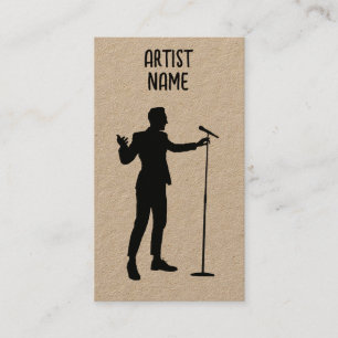 Carte De Visite Musicien Chanteur MC Microphone Artiste Homme