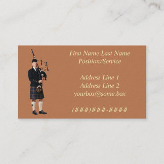 Carte De Visite Musicien de Bagpipe
