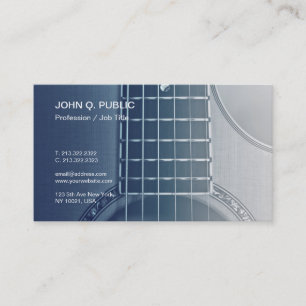 Carte De Visite Musicien de cours de guitare d'instructeur de