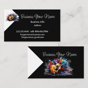 Carte De Visite Musicien de guitare classique professionnel modern