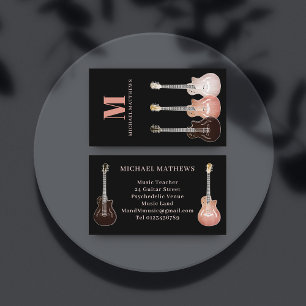 Carte De Visite Musicien de guitare et professeur de musique