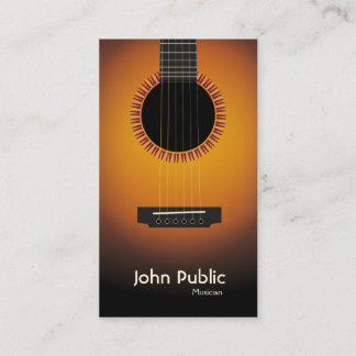 Carte De Visite Musicien de guitare moderne et élégant