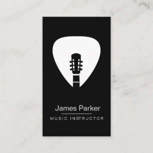 Carte De Visite Musicien de minimaliste de logo de guitare