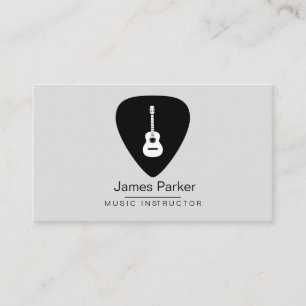 Carte De Visite Musicien de minimaliste de logo d'instructeur de