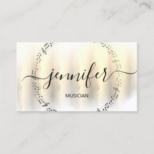 Carte De Visite Musicien DJ Artistic 3D Gold 