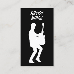 Carte De Visite Musicien guitariste acoustique Chanteur Artiste Ho