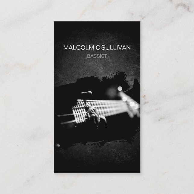 Carte De Visite Musicien guitariste de Baid Bass (Devant)