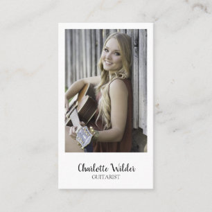 Carte De Visite Musicien guitariste enseignant Photo personnalisée