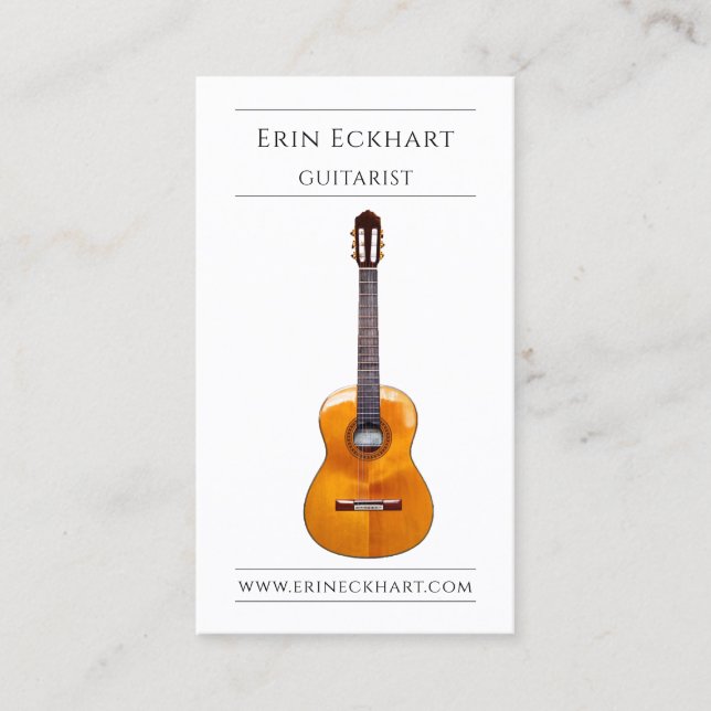 Carte De Visite Musicien Guitariste Moderne  (Devant)