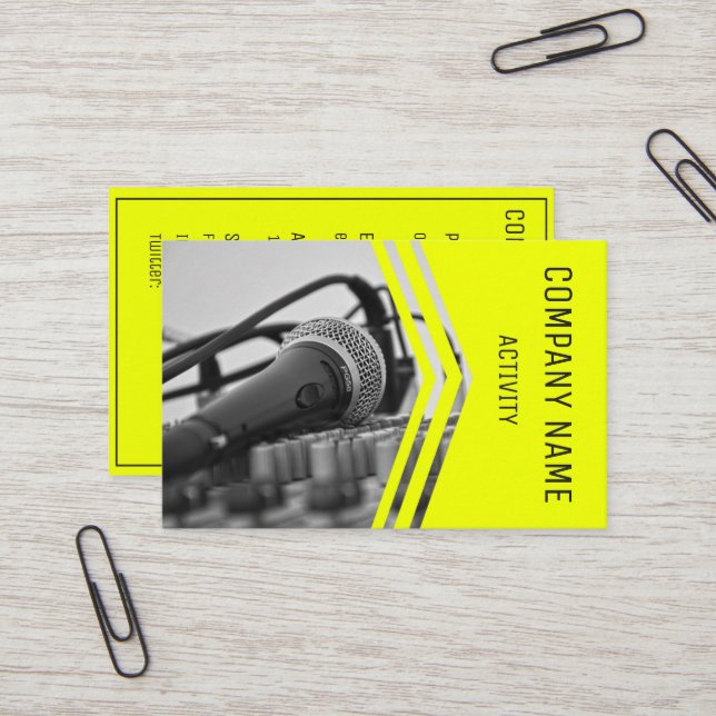 Carte De Visite Musicien/ingénieur du son/chanteur (Devant/Arrière en situation)