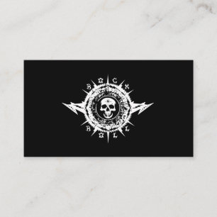 Carte De Visite Musicien Musique Industrie Guitare Leçons Rock Ban