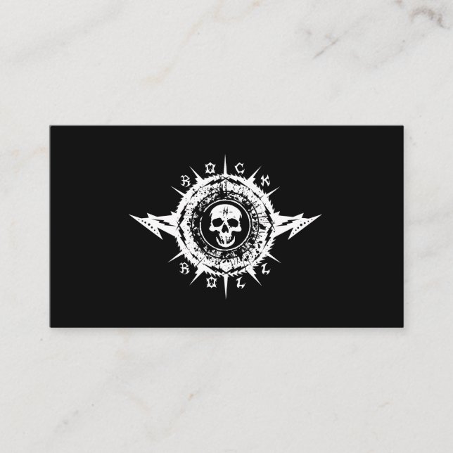 Carte De Visite Musicien Musique Industrie Guitare Leçons Rock Ban (Devant)