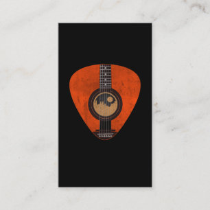 Carte De Visite Musicien Onglet de guitare acoustique Guitariste