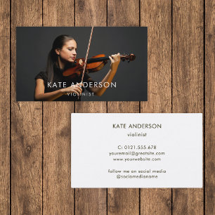 Carte De Visite Musicien professionnel de la photo violoniste mini