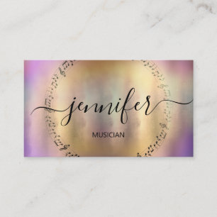 Carte De Visite Musicien professionnel DJ Holographie 3D Artistiqu