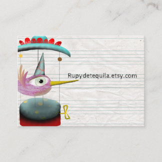 Carte De Visite Musique boîte de musique oiseau magique mignon