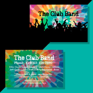 Carte De Visite Musique Cool Crowd Club Design