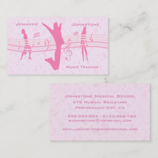 Carte De Visite Musique Danse et Drama Pink Publicité