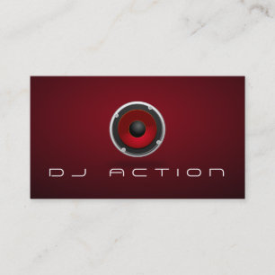 Carte De Visite Musique de DJ noire cool Club de divertissement