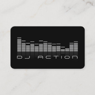 Carte De Visite Musique de DJ noire cool Club de divertissement