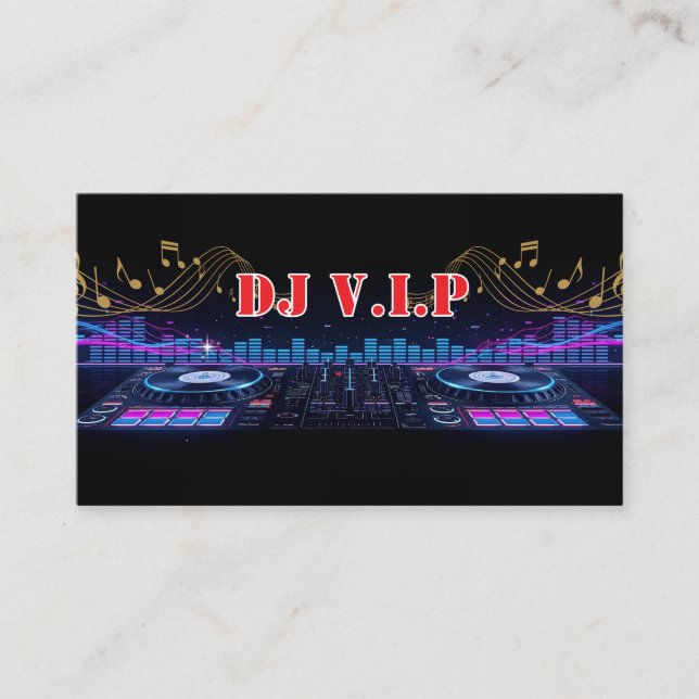 Carte De Visite Musique de DJ Professionnel (Devant)
