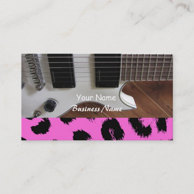 Carte De Visite Musique de guitare rock (Devant)