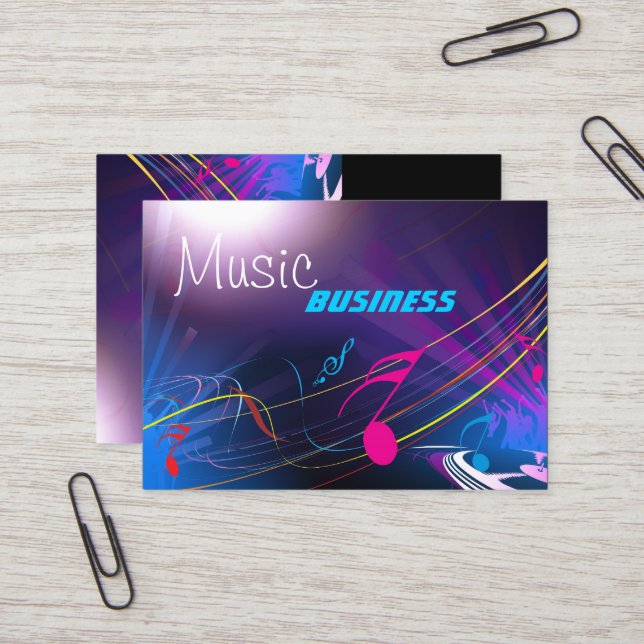 Carte de visite Musique DJ Dance Party (Devant/Arrière en situation)