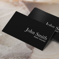 Musique Enseignant Plain Noir QR Code Minimaliste