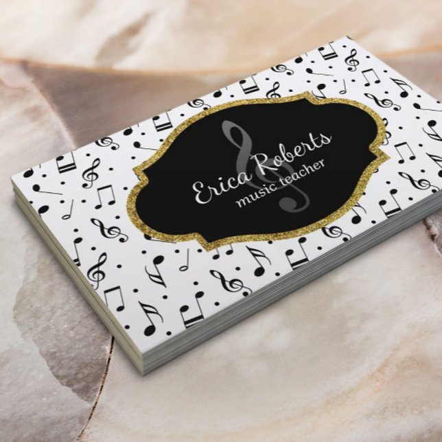 Carte De Visite Musique Enseignant Vocal Entraîneur Chanteur Music (Créateur téléchargé)