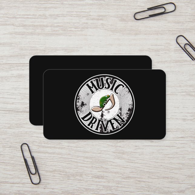 Carte De Visite Musique entraînante  (Devant/Arrière en situation)