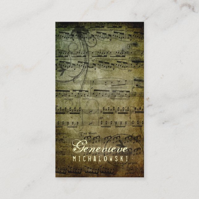 Carte De Visite Musique grunge éloquente de la CHROMATOGRAPHIE (Devant)