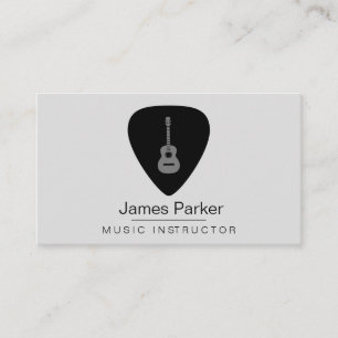 Carte De Visite Musique Guitare Instructeur Logo Musicien minimali