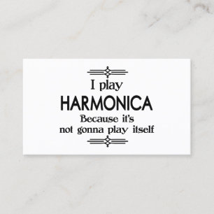 Carte De Visite Musique harmonica - Play Itself Funny Deco