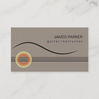 Carte De Visite Musique Instructeur Guitare Logo Minimaliste Chant