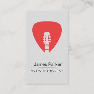 Carte De Visite Musique Instructeur Guitare Logo Musicien minimali