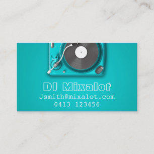 Carte De Visite Musique rétro du parti Freelance DJ Disk Jockey