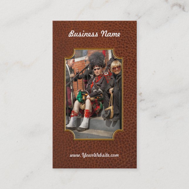 Carte De Visite Musique - Sac Pipes - Somerville, NJ - Piper Repos (Devant)