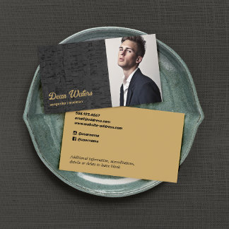 Carte De Visite Musique Songwriter Musicien Photo Retro Rustique