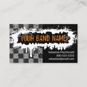 Carte De Visite Musique sur mesure Biz Card Punk Rock Musicien