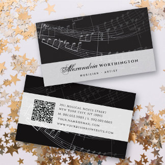 Carte De Visite Musique Symphonie musicale Notes Chant Artiste
