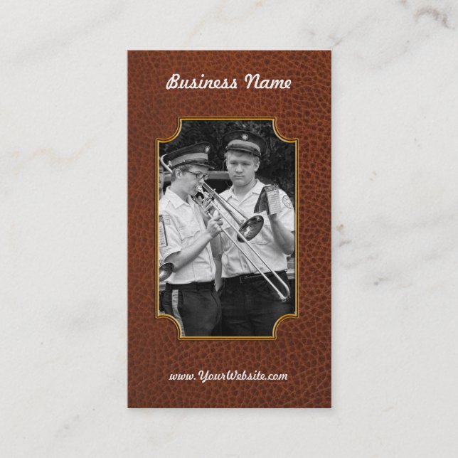 Carte De Visite Musique - trombone - un coup de main (Devant)