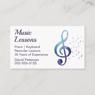 Carte De Visite Musique Tuteur Piano Enseignant