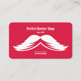 Carte De Visite Mustache Red Black Unique Creative Simple Barber