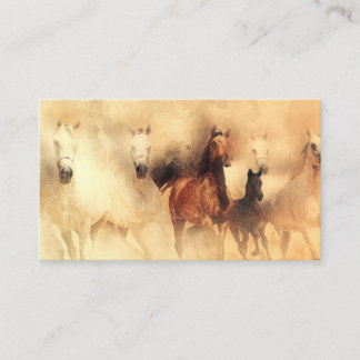 Carte De Visite Mustangs de chevaux sauvages