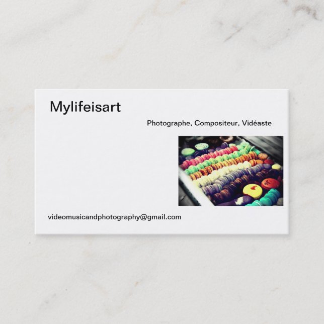 Carte de visite Mylifeisart (Devant)
